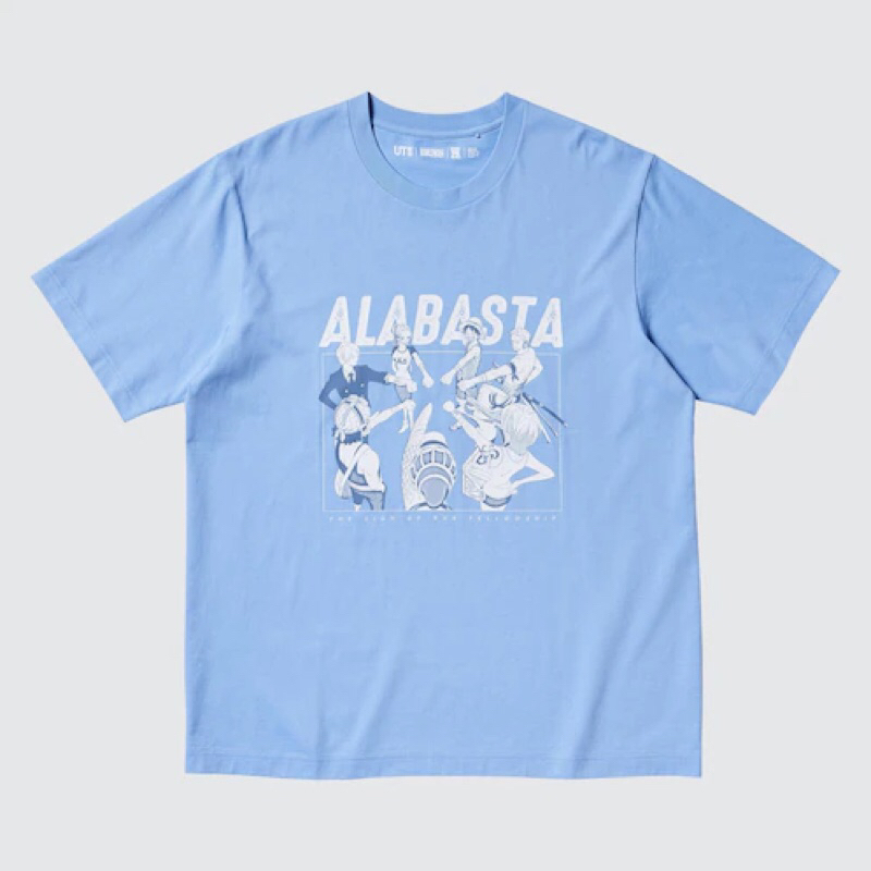 UNIQLO Men UT T-Shirt Kaos Pria Grafis One Piece 25th Lengan Pendek Blue