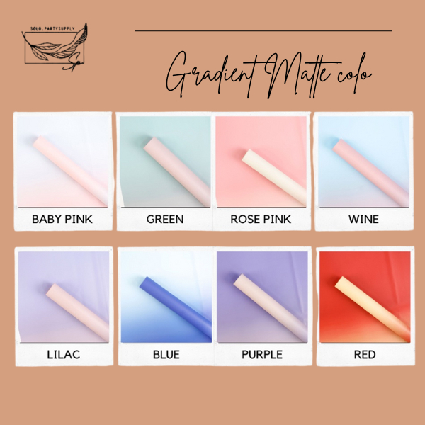 

(ECO) TERLARIS GRADIENT OMBRE COLOR WRAPPING PAPER KERTAS BUKET KERAS KADO WARNA GRADASI