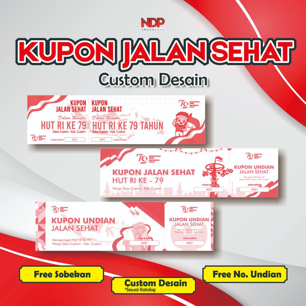 

Kupon Jalan Sehat Nomoratur Custom Desain