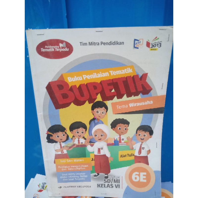 bupetik 6e kelas 6 sd erlangga kurikulum 2013 revisi