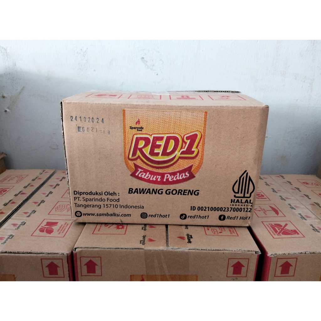 

RED1 SAMBAL TABUR PEDAS BAWANG GORENG 1 DUS 7GR X 10 PACK