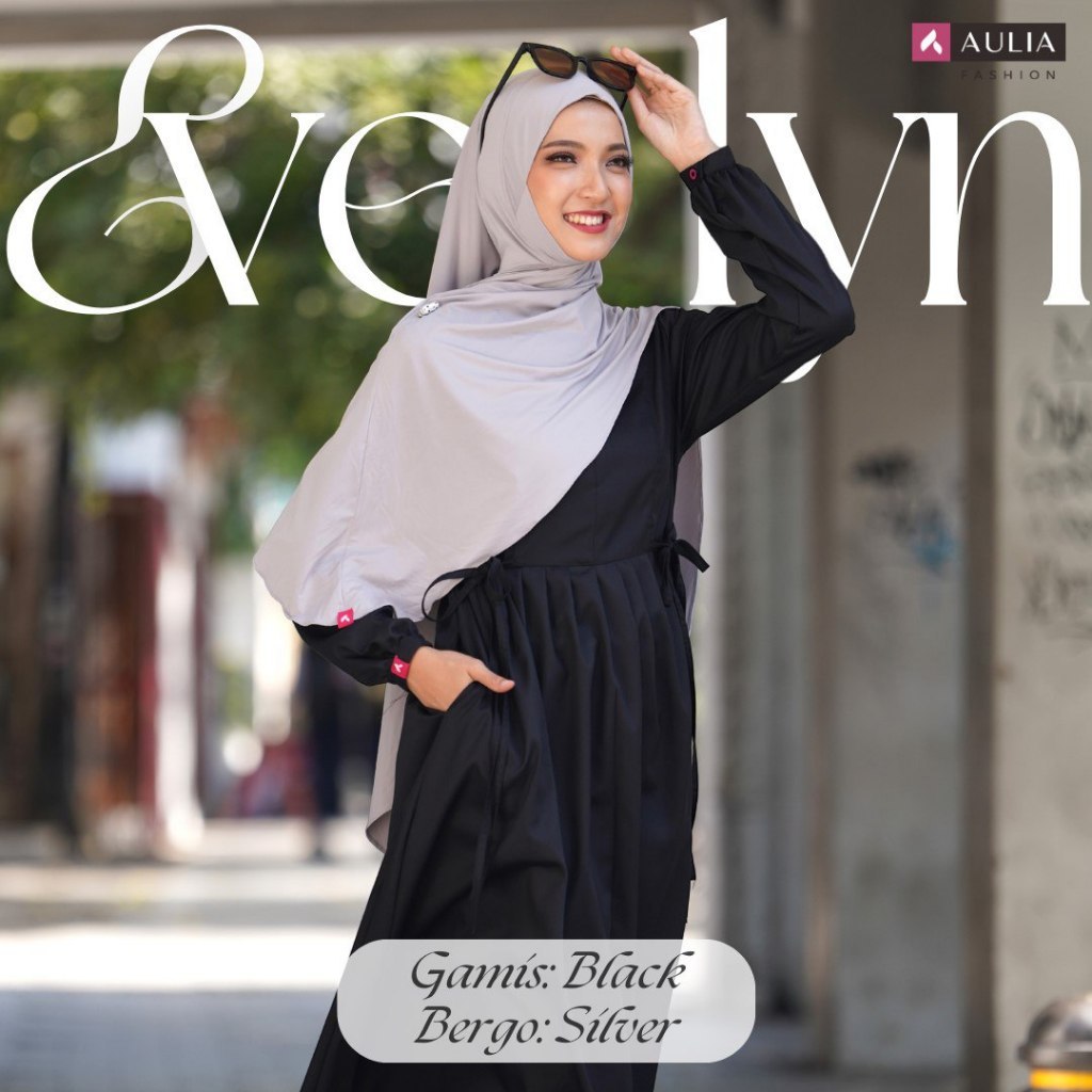 BAJU GAMIS TERBARU BY AULIA ORI/ GAMIS AULIA EVELYN ORI/ BAJU GAMIS SET HIJAB/ GAMIS SATU SET KHIMAR