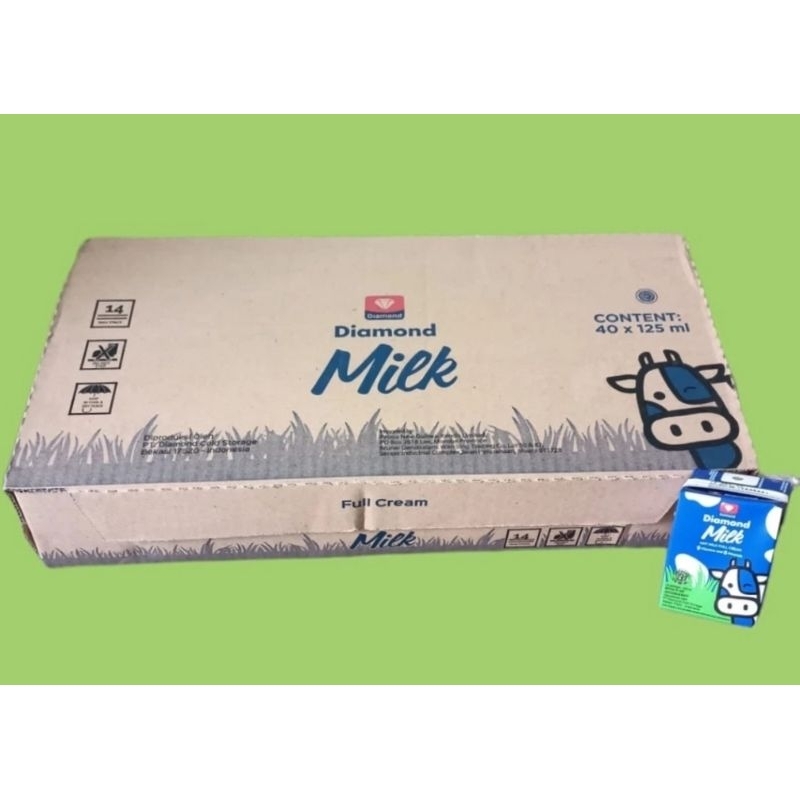 

susu UHT diamond 125ml 1 dus isi 40pcs