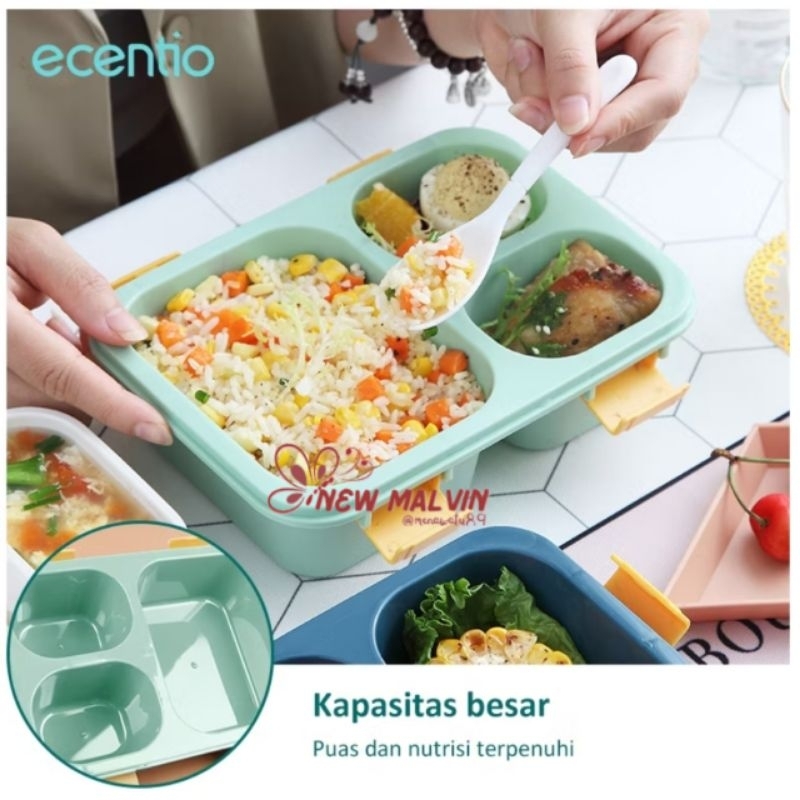 Ecentio Kotak Makan 3 Grid
