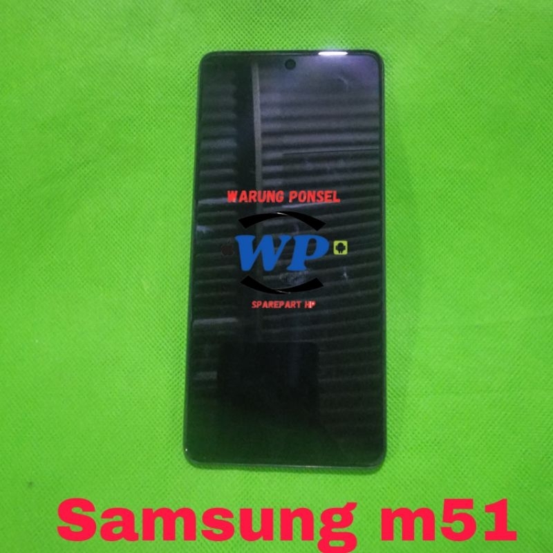 LCD PLUS FRAME SAMSUNG M51 M515 ORI COPOTAN MINUS NEMBONG SAMA GARIS 1 SEPERTI FOTO IKLAN GARANSI TE