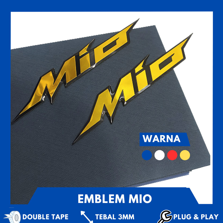 STIKER/EMBLEM MIO LOGO MIO TIMBUL 3D EMBLEM YAMAHA MIO 151 DAN YAMAHA MIO 125