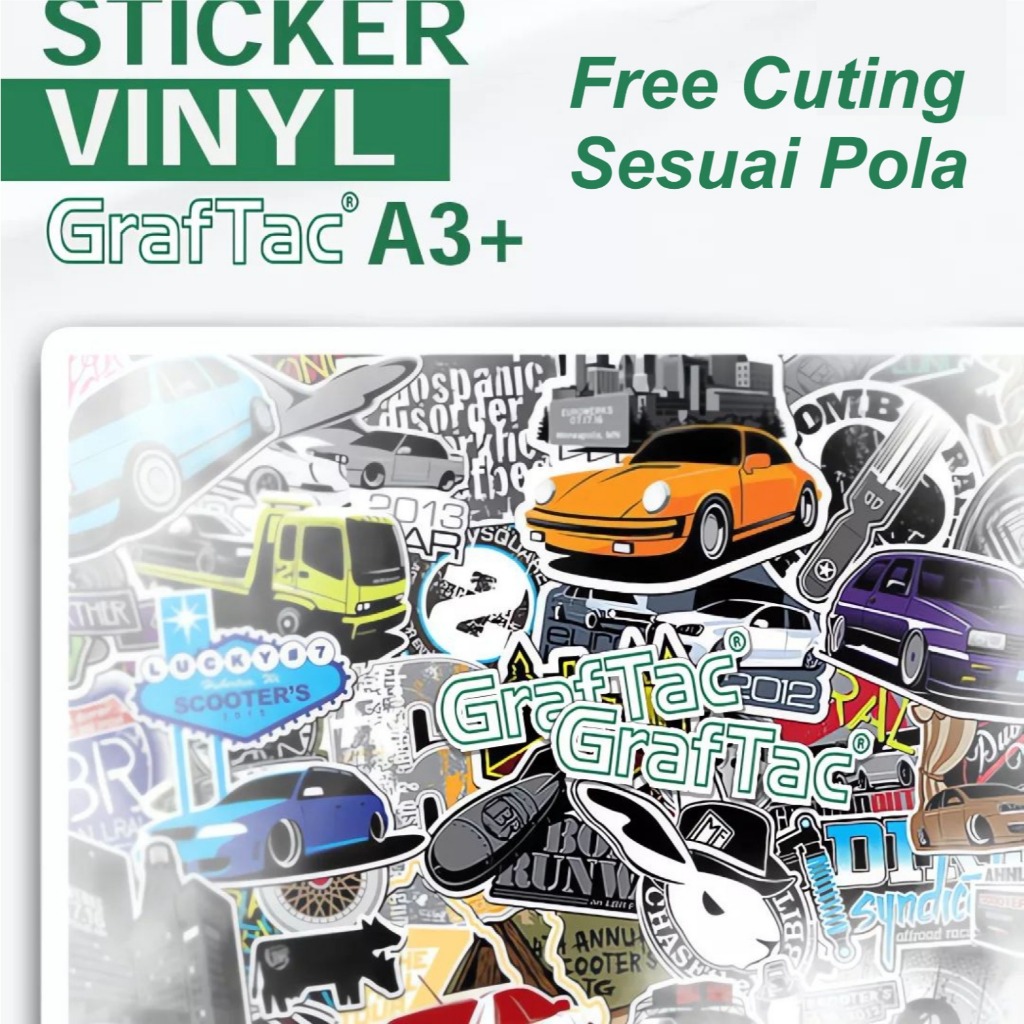 

CETAK STICKER GRAFTAC FREE CUTING