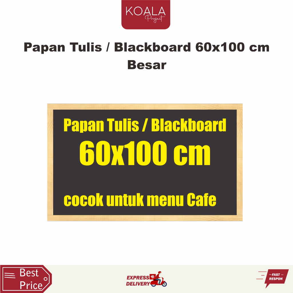 

PAPAN TULIS KAPUR BLACKBOARD 60X100 CM - KOALA PROJECT