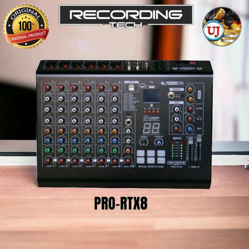 Recording Tech PRO RTX8 Professional Audio Mixer 8 Channel PRO-RTX8 Original