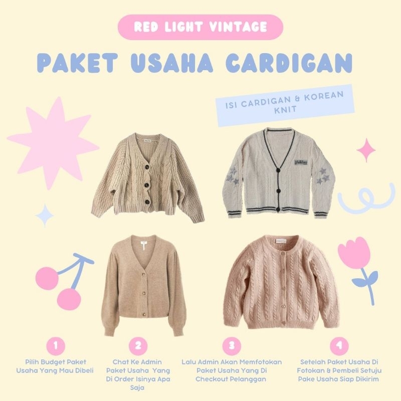 PAKET USAHA CARDIGAN THRIFT 250k