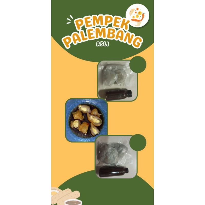 

PEMPEK PALEMBANG ASLI KAPAL SELAM isi TELUR 2 pcs + LENJER 1 pcs + CUKA