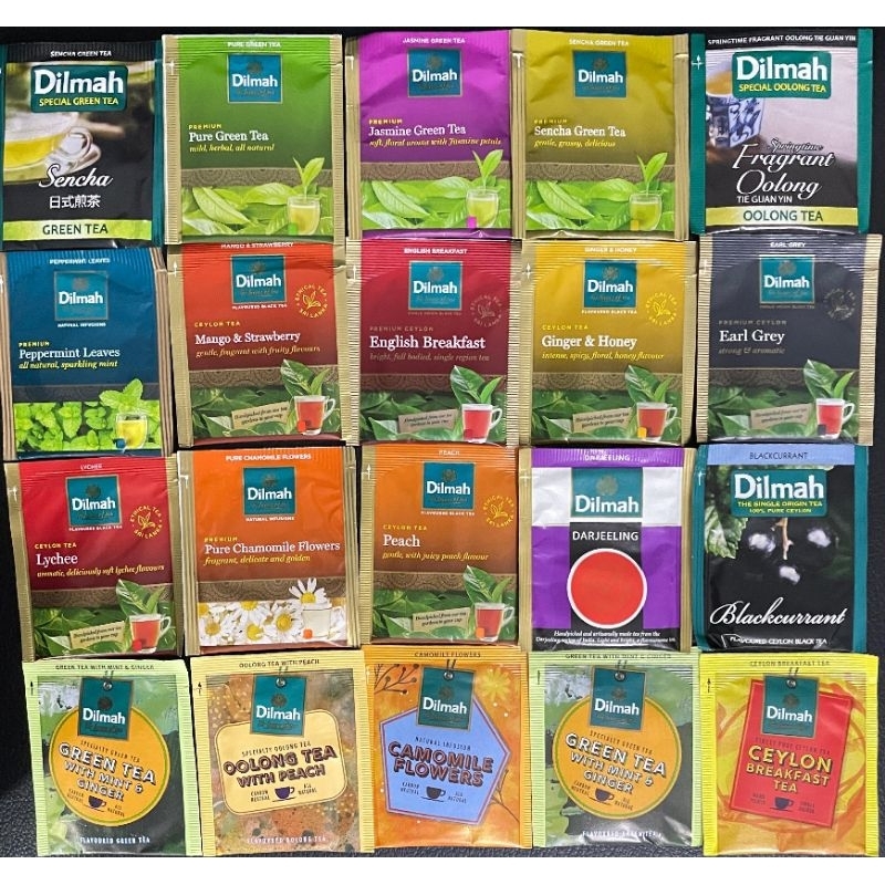 

[DILMAH ECER] Teh Dilmah YUM Sachet Earl Grey Jasmine Green Tea Mango Strawberry Sencha English Breakfast Peach Ceylon Peppermint Chamomile Blackcurrant Oolong Ginger Tea Bag