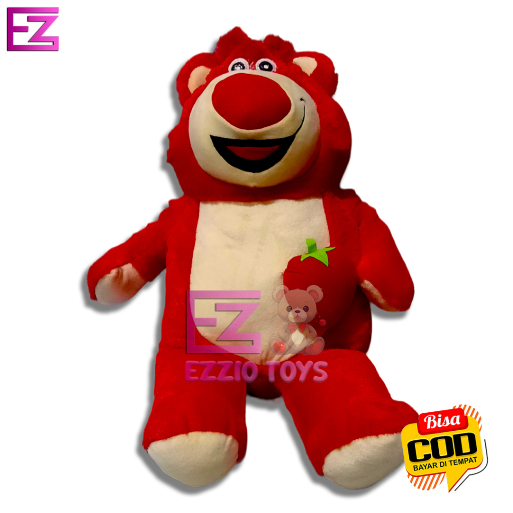 Boneka Lotso Strawberry Ukuran Jumbo Viral Mainan Mewah Viral | Miniso Boneka Lotso Strawberry Ukura