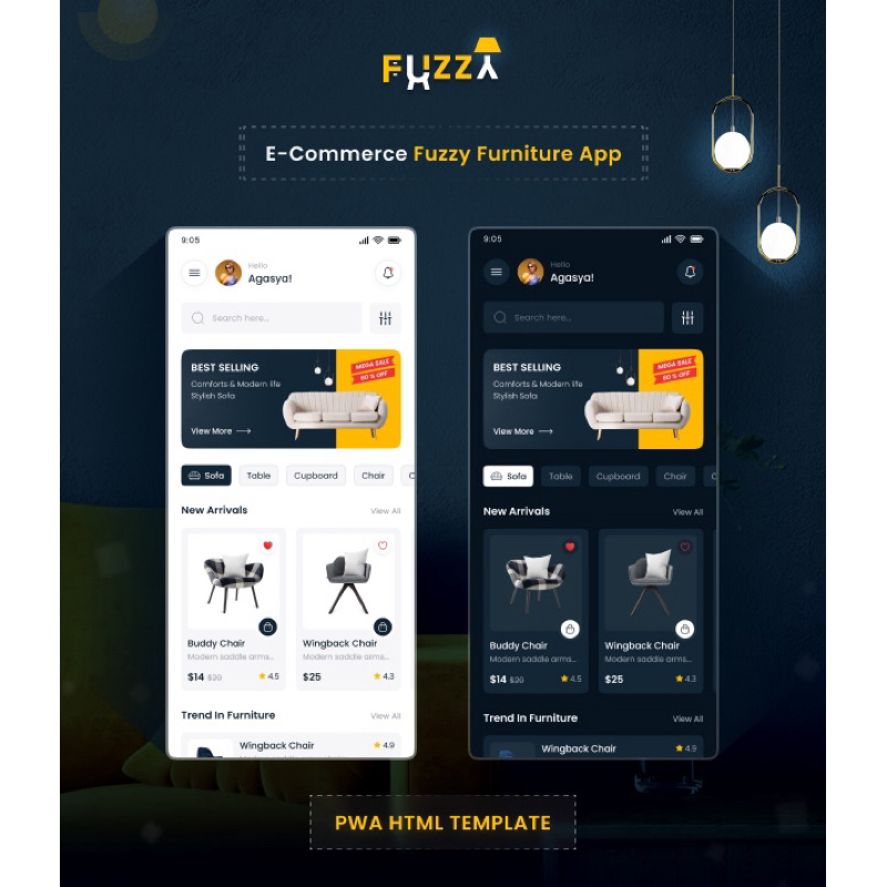 Template HTML Murah Fuzzy - mobile PWA Template - HTML