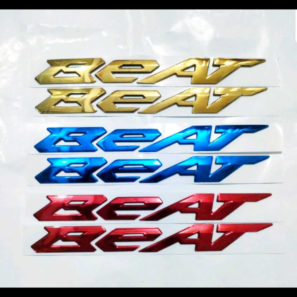 Logo Emblem Timbul BEAT 3D Emblem Variasi Logo Honda BEAT 3D 2pcs