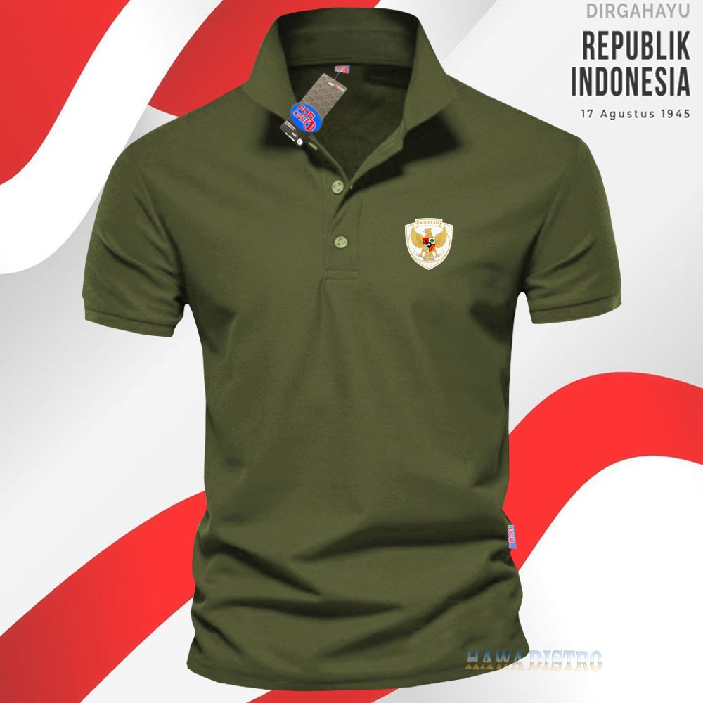 Polo Unisex Distro Polo Logo Garuda New Print Polo Print Pria-Wanita Polo Wangki Polo Seragam Viral