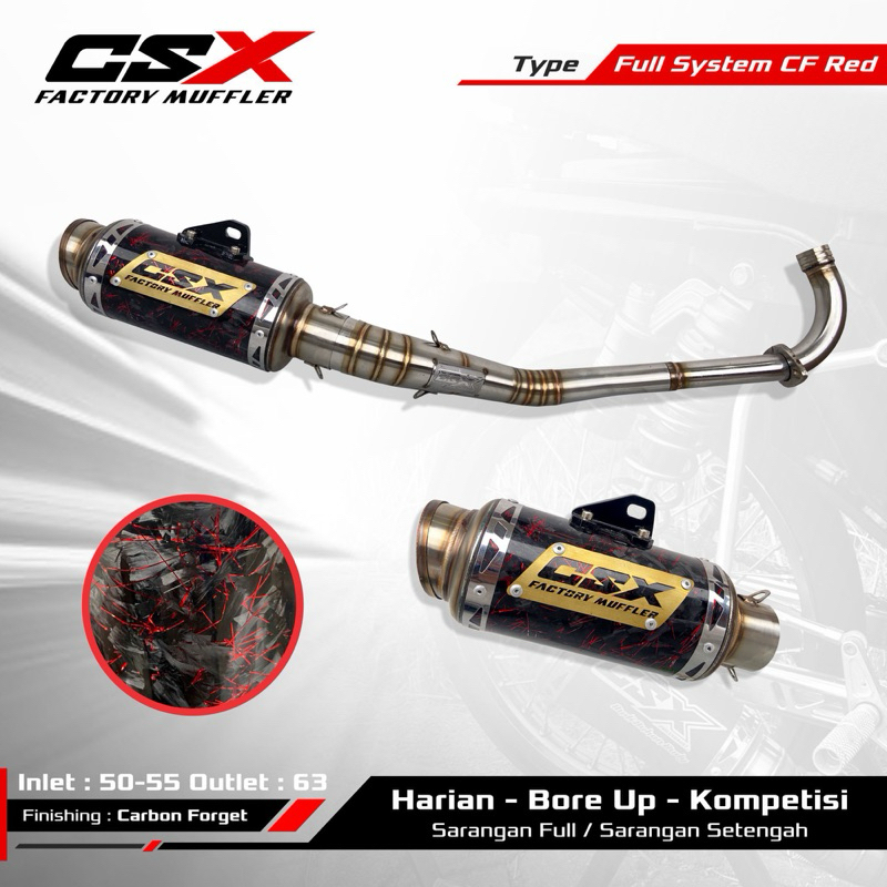 Knalpot CSX factory muffler/ Knalpot carbon by CSX FACTORY MUFFLER