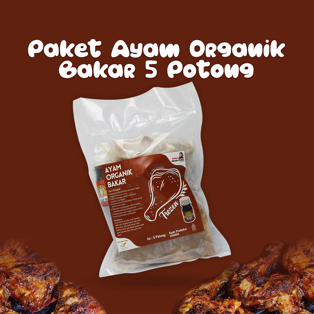 

Paket Ayam Organik Bakar 5 POTONG | Frozen