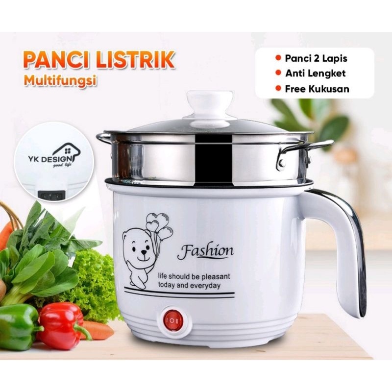 Panci Listrik Serbaguna Multifungsi Low Watt Jumbo Besar 1 2 Liter Anti Lengket Watt Kecil Panci Mas