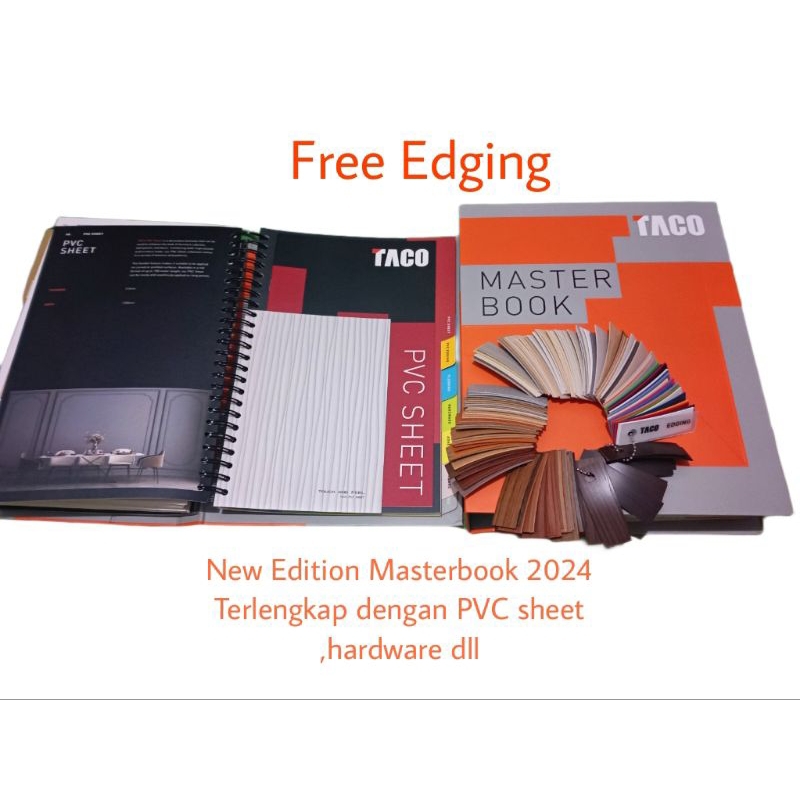Buku katalog hpl plus Edging TACO MASTERBOOK Terlengkap  New Edition.