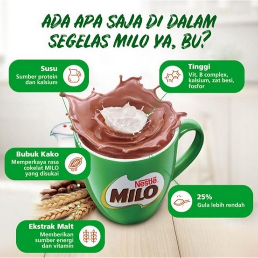 

Milo 3in1 34gr / Susu Coklat Sachet