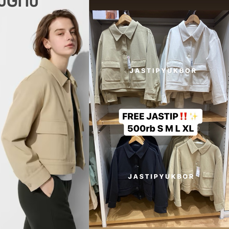 Woman Uniqlo Jaket Pendek Jersey