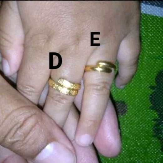 24k cincin bayi emas tua kadar 99,99%.