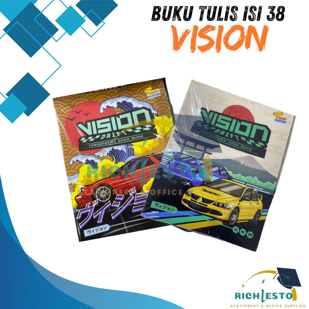 

[1 PAK ISI 10 PCS] BUKU TULIS VISION ISI 38 LEMBAR (10 PCS) / BUKU TULIS