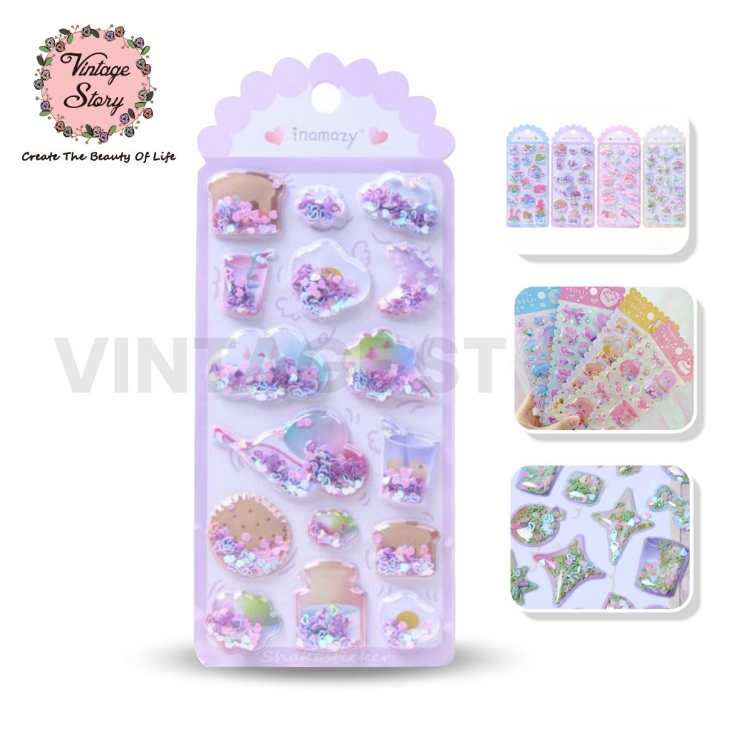 

Sticker Aestehtic Motif Timbul 3D Ada Pernak Pernik Hiasan Tempelan Buku Laptop Handphone Hadiah Serbaguna