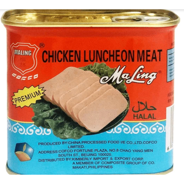 

Maling Premium Chicken Luncheon Meat 340g Makanan Kaleng Halal