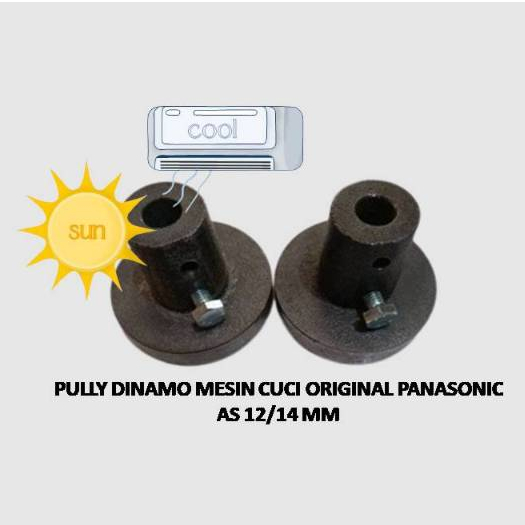 PULLY DINAMO MESIN CUCI ORIGINAL PANASONIC AS 12/14 MM