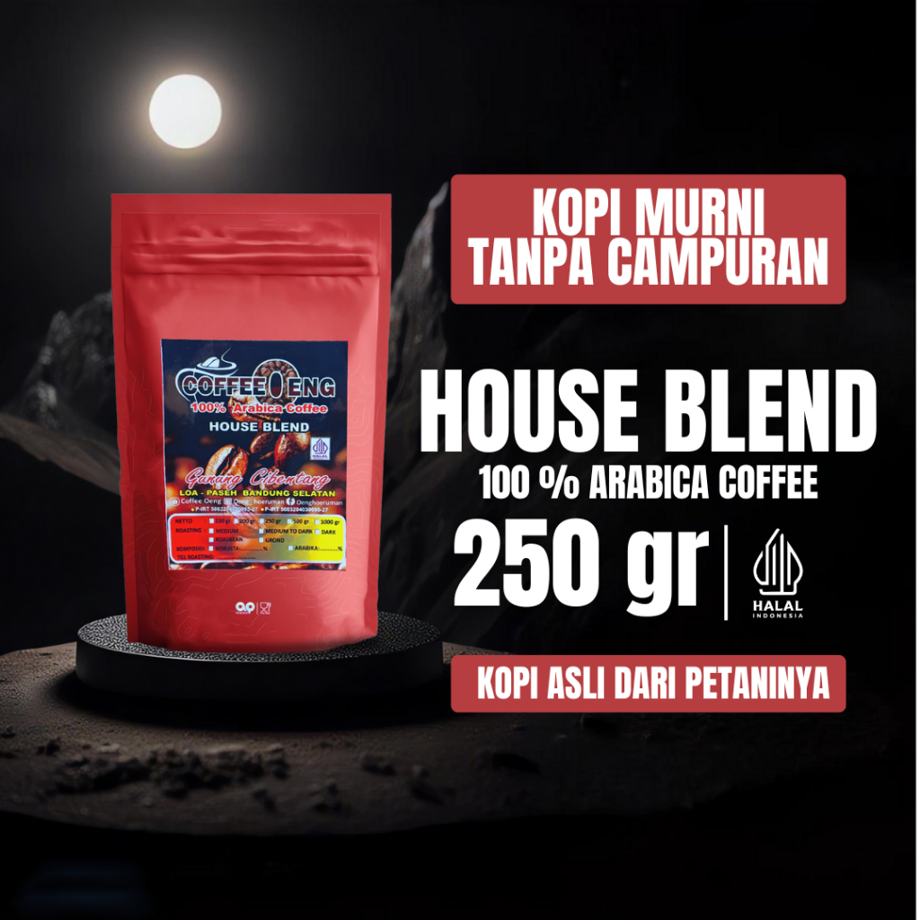 

COFFEEOENG 250 gr 100 % Arabica Coffee HOUSEBLEND Fresh Roasted