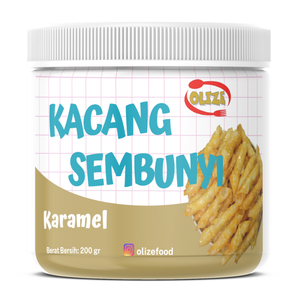 

Kacang Sembunyi Karamel OLIZE 200gr Termurah Homemade Gurih Renyah Terenak Cemilan Snack