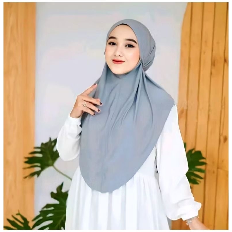 JILBAB TALI ULIR NON PET/HIJAB INSTAN JERSEY PREMIUM