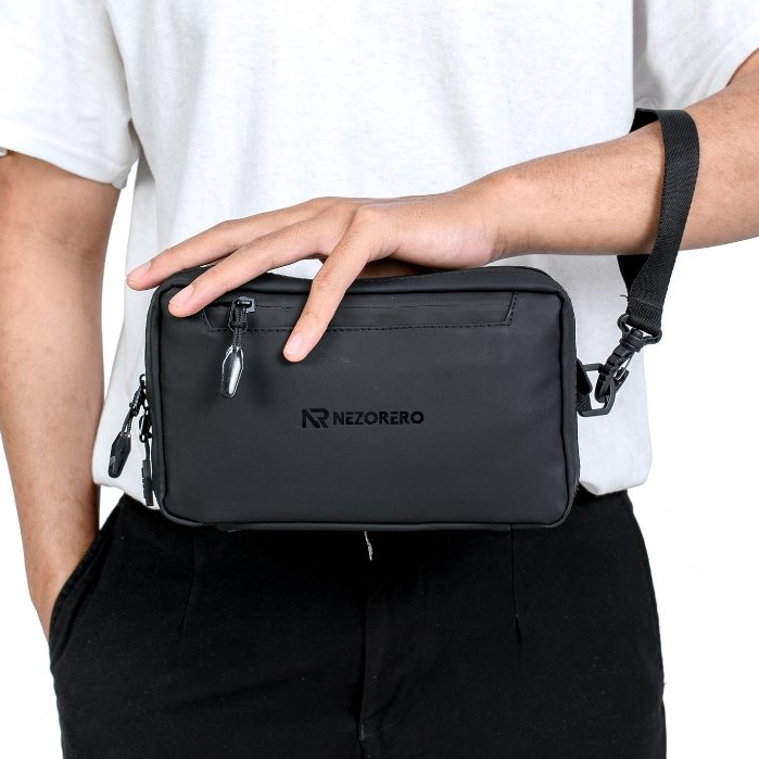 NEZORERO - Tas Handbag Clutch Selempang Multifungsi Tahan Air Pria Wanita Pouch Touchscreen HP