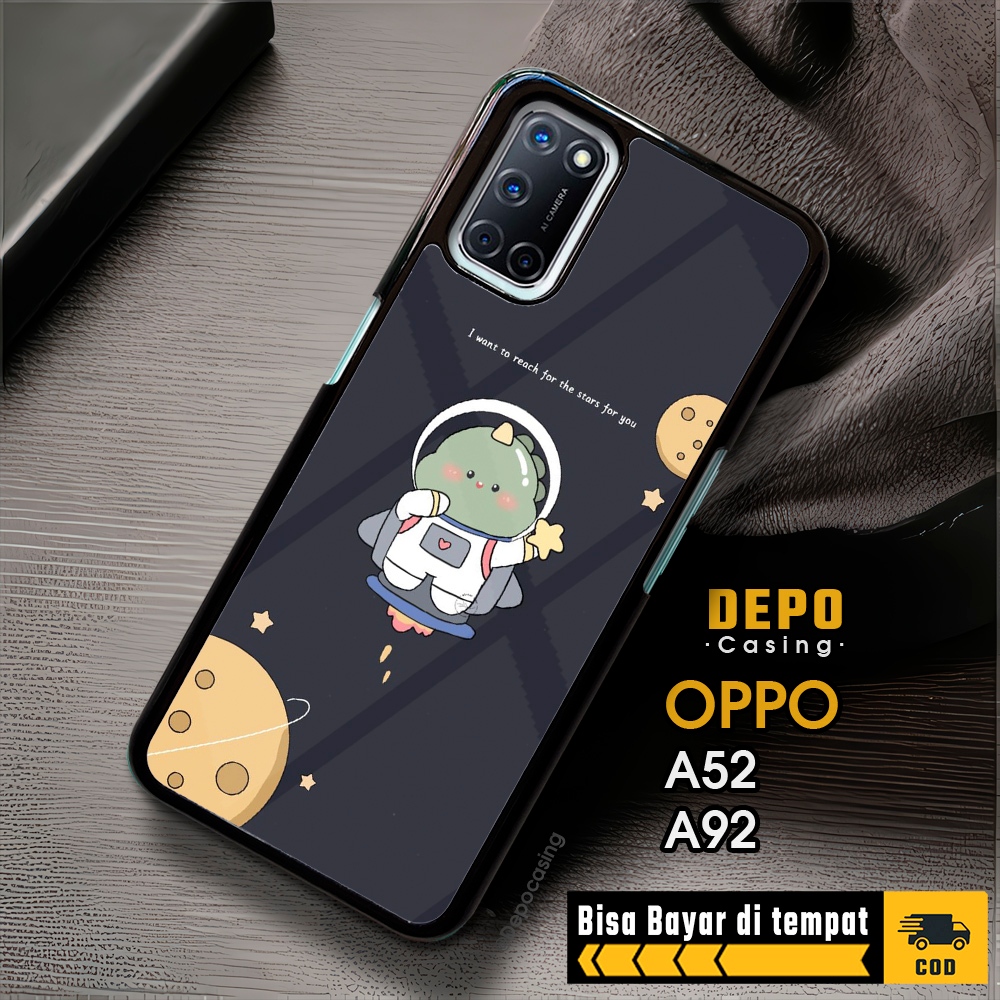 Case Oppo A52 A92 Casing Oppo A52 A92 Casing Depo Casing [DINO] Case Glossy Case Aesthetic Custom Ca