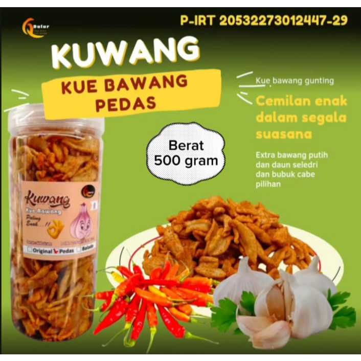 

Kue Bawang, KUWANG PEDAS 500 gram enak renyah gurih bikin nagih.Snack Q DULUR