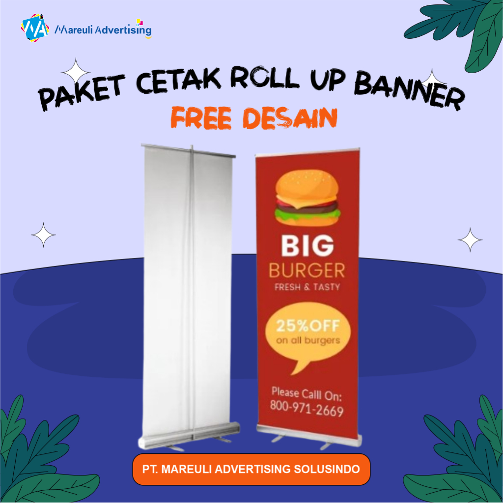 Roll Up Banner / Roll Banner / Cetak Roll Up Banner / Cetak Roll Banner Free Desain