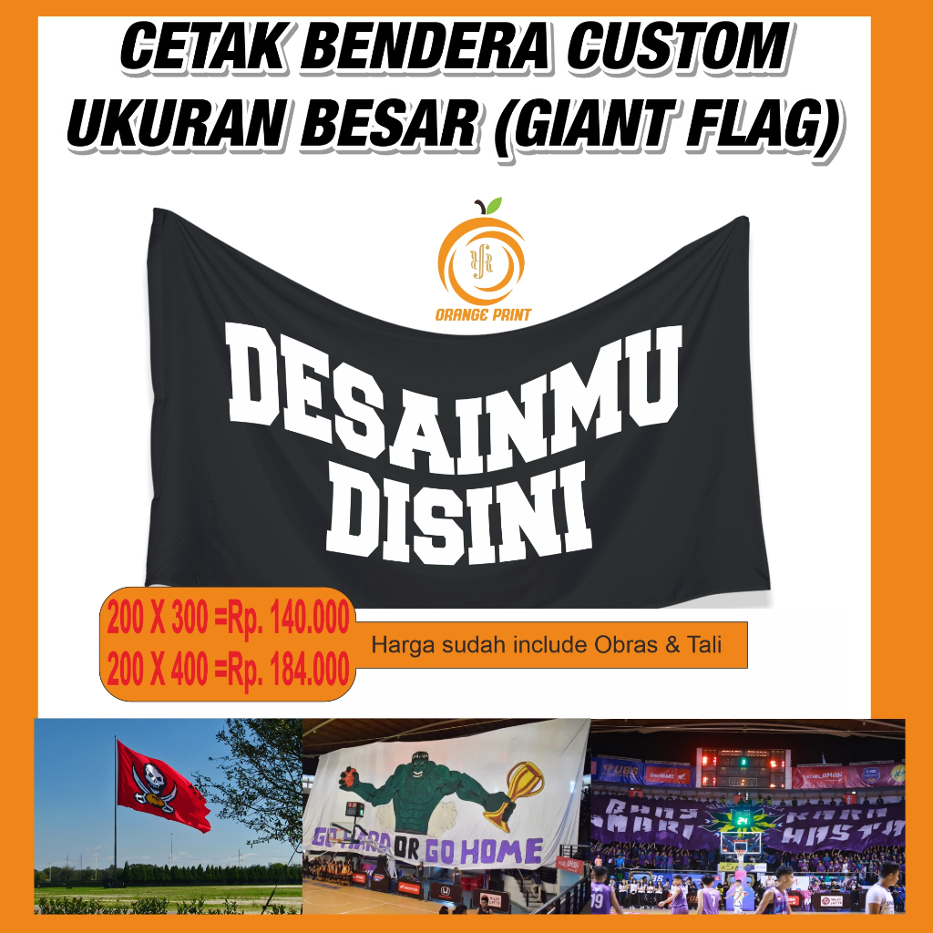 Cetak Bendera Giant Flag Khusus Pecinta Sholawat