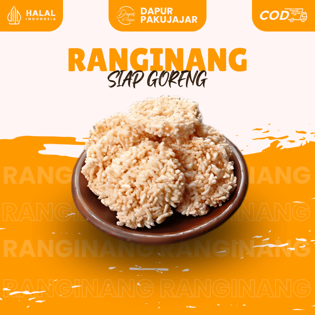 

Ranginang Siap Goreng - Putih bawang, Merah terasi, Hitam terasi - 500gram, krupuk rangginang dan langsung goreng