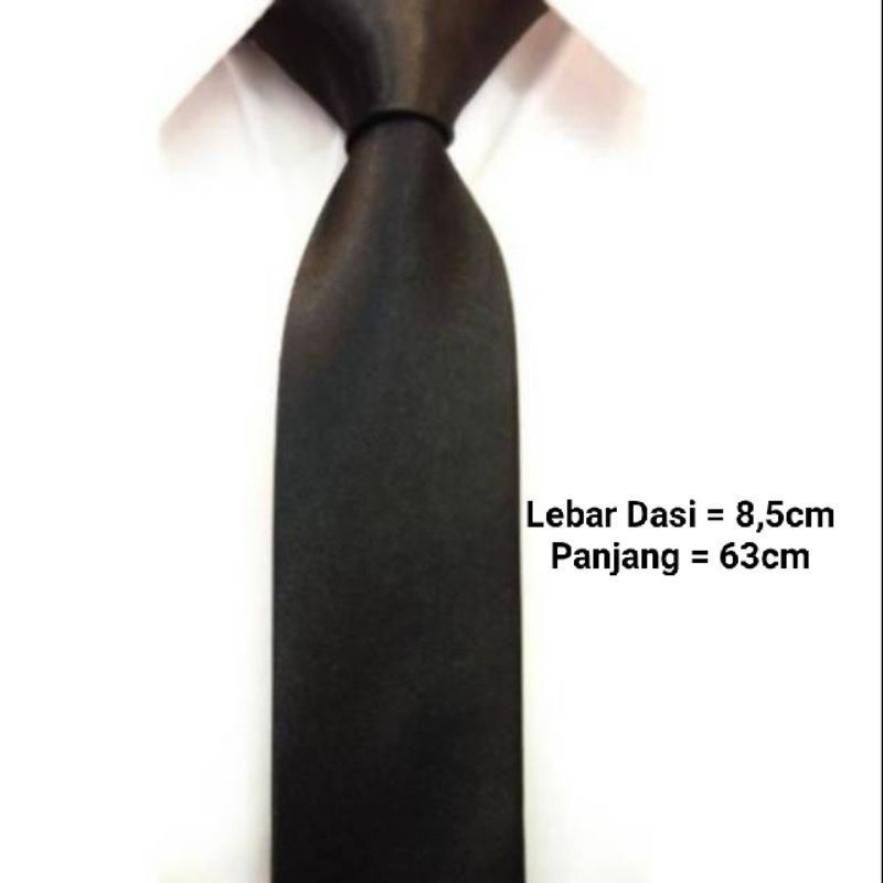DASI HITAM FORMAL PRIA WANITA KUALITAS PREMIUM OSPEK WISUDA KERJA HITAM POLOS