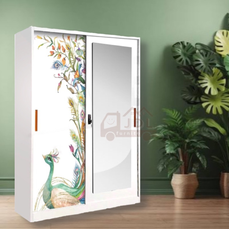 Lemari Pakaian Besi Sliding Merak - 120 (merk Avery)