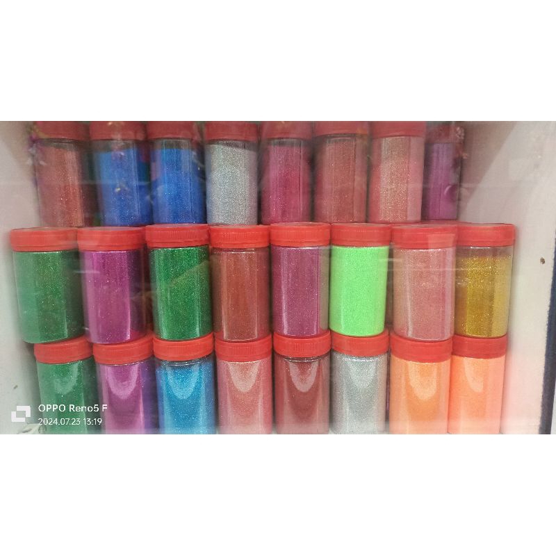 

( PAK - 250 GR) BUBUK GLITTER METALIK GLITTER BUBUK SERBUK HALUS