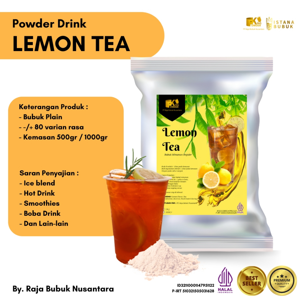 

Bubuk Minuman Lemontea Bubuk Minuman teh Lemon Bubuk Minuman rasa Lemontea Powder Drink Lemontea
