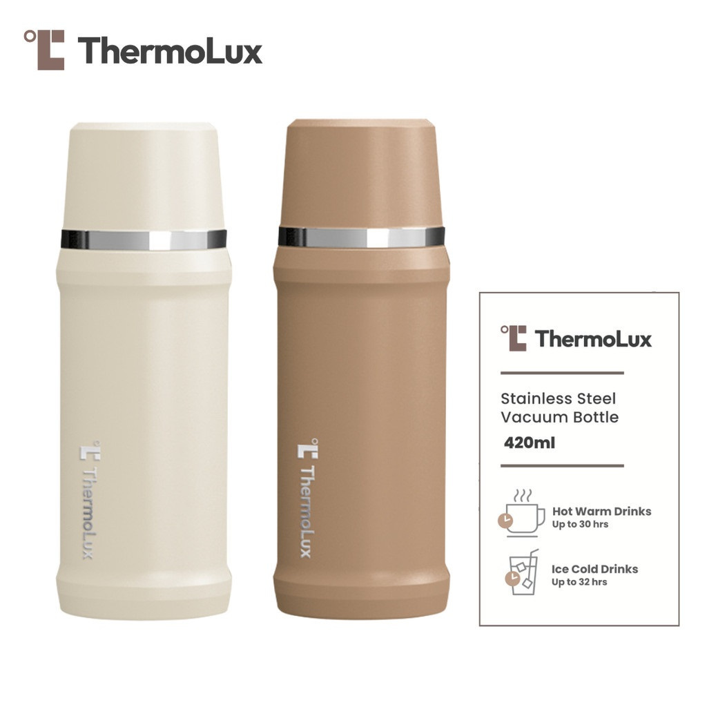 Thermolux TL01 Stainless Steel Vacuum Bottle 420ml | Termos Air Panas Atau Dingin