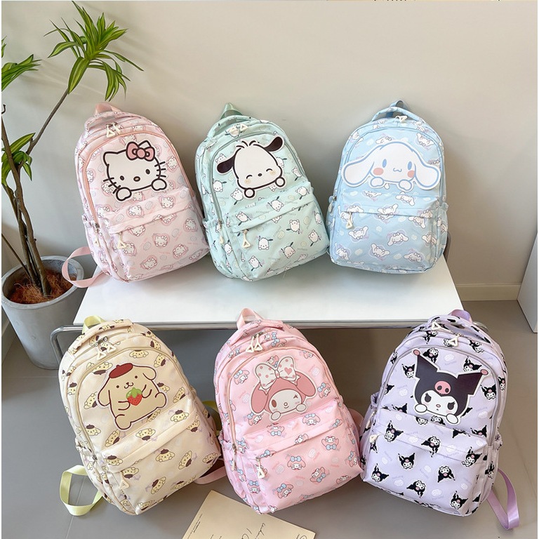 HNK SALE Tas Sekolah Anak Perempuan Sanrio Ransel Anak Cewek Backpack Lucu Kuromi Melody Cinamoroll 