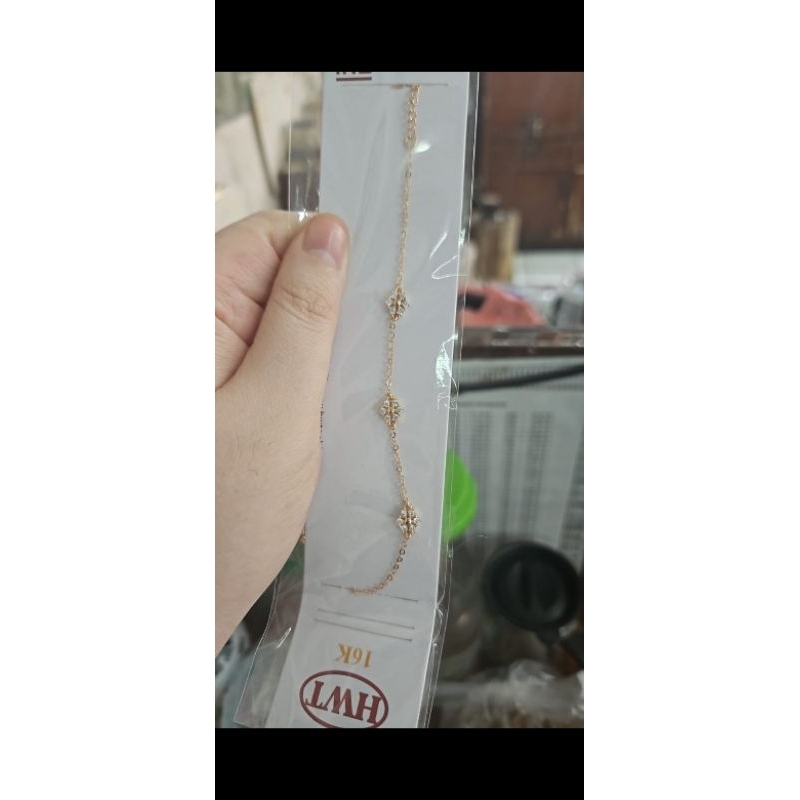 Gelang bunga kembang kuning kendari charm slobok emas asli 700 70% hwt besar jumbo kecil