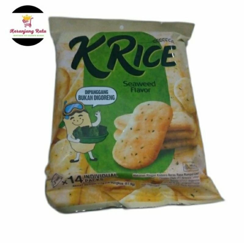 

KRice Seaweed Flavor 111gr dan KRice Sweet Flavour (isi 14 bungkus)