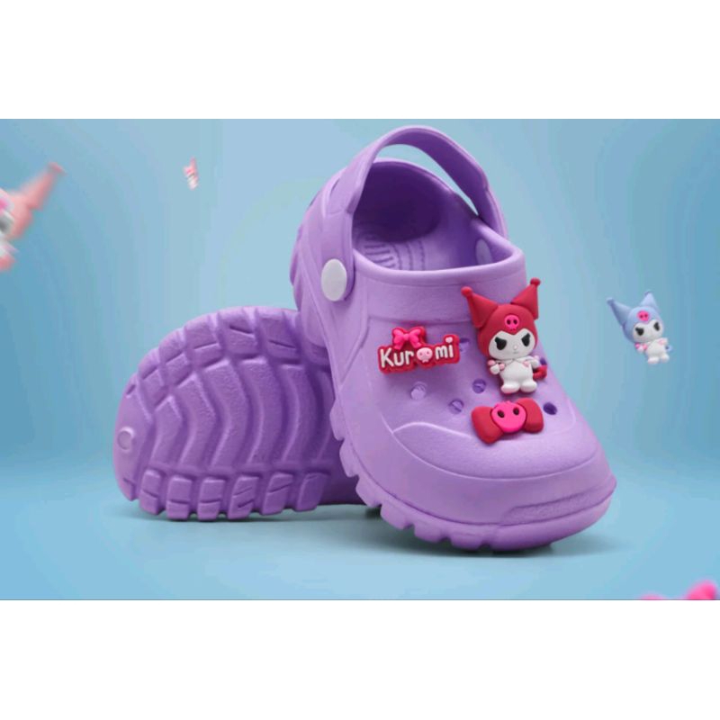 SANDAL KUROMI ANAK ANAK // SANDAL LUCU ANAK ANAK // KUROMI SANDAL