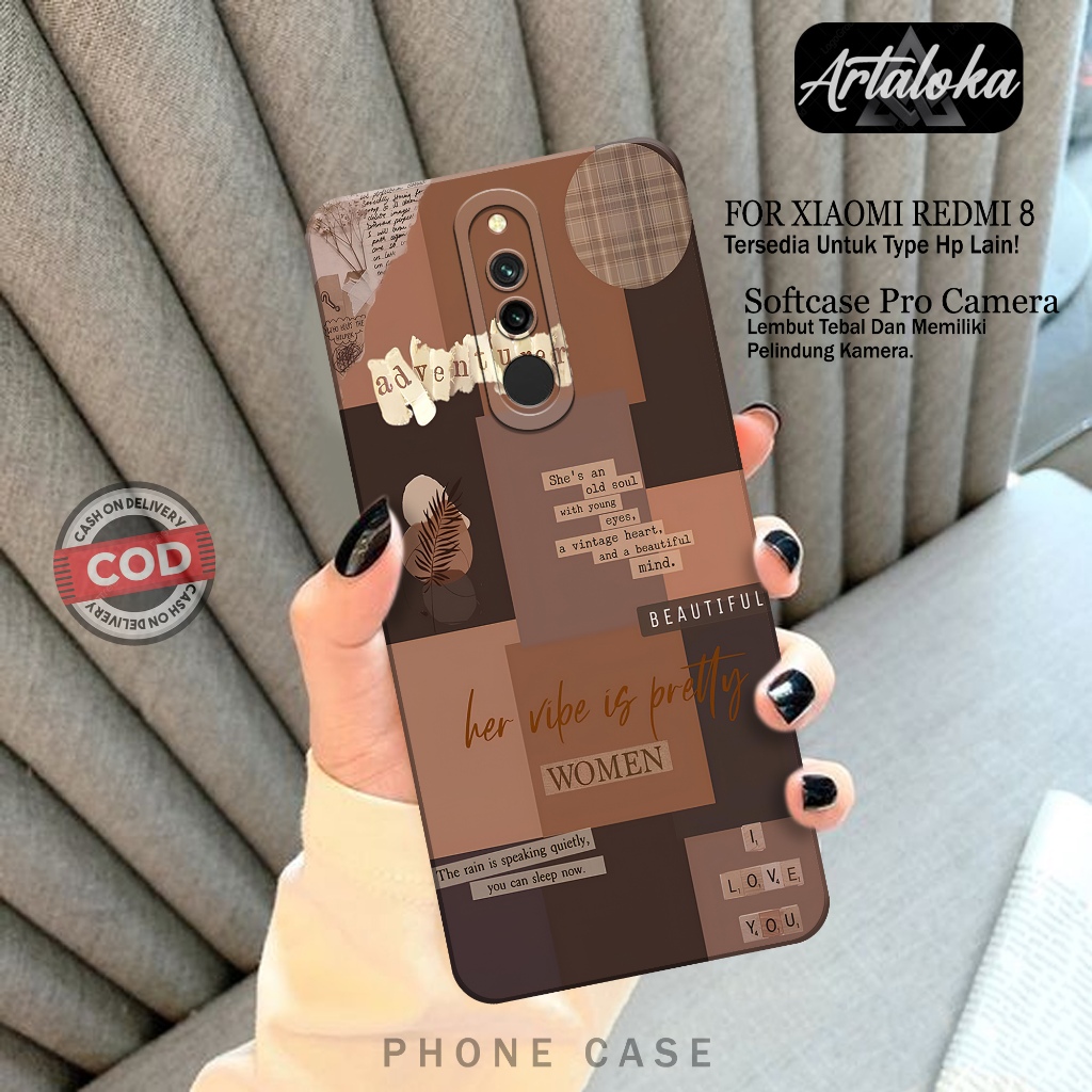 Softcase Hp Xiaomi Redmi 8 Fashion Case Aesthetic Case Xiaomi Redmi 8 Silikon TPU Pro Camera Casing 